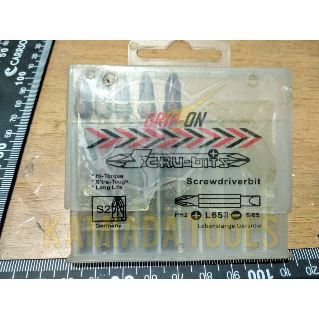 Mata Obeng Plus Minus GRIP ON/ Mata Bor Obeng Bolak Balik GRIP ON