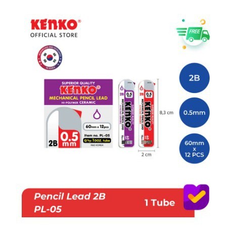 

Pensil Lead / Isi Pensil Mekanik Kenko PL-05 2B 0.5mm