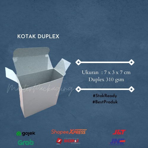 

Kardus Packaging/Karton Duplex/Duplex 310 gram uk.7x3x7cm Polos