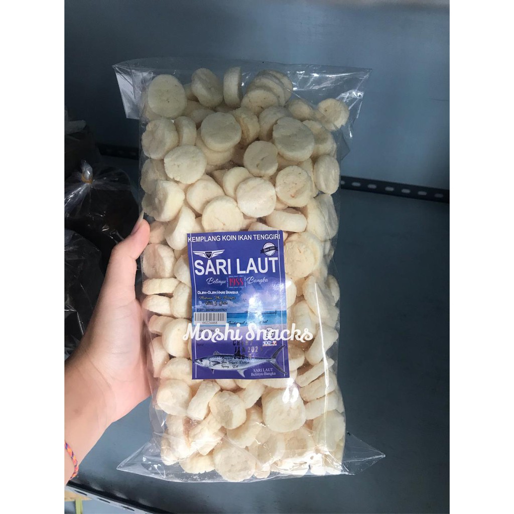 

Kerupuk Kemplang Goreng Koin Ikan Tenggiri Sari Laut 200gr Asli Bangka / Krupuk Bangka Mini Kecil