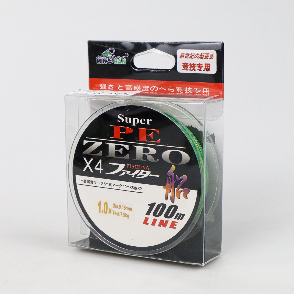 Zero Senar Benang Tali Pancing Super PE 4 Braid Line 1.0 100 Meter - X4