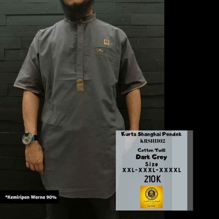 baju Koko jumbo Shanghai Al amwa - busana muslim Al amwa official