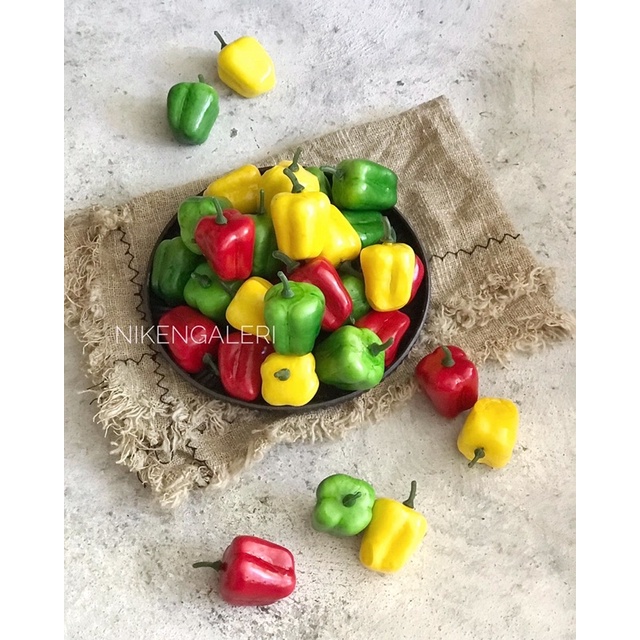 PAPRIKA KECIL ARTIFICIAL - buah plastik - buah hiasan