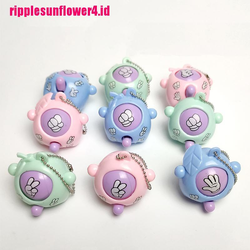 6pcs / Set Gunting + Finger guessing Toy + Gantungan Kunci Bentuk Telur Bulat