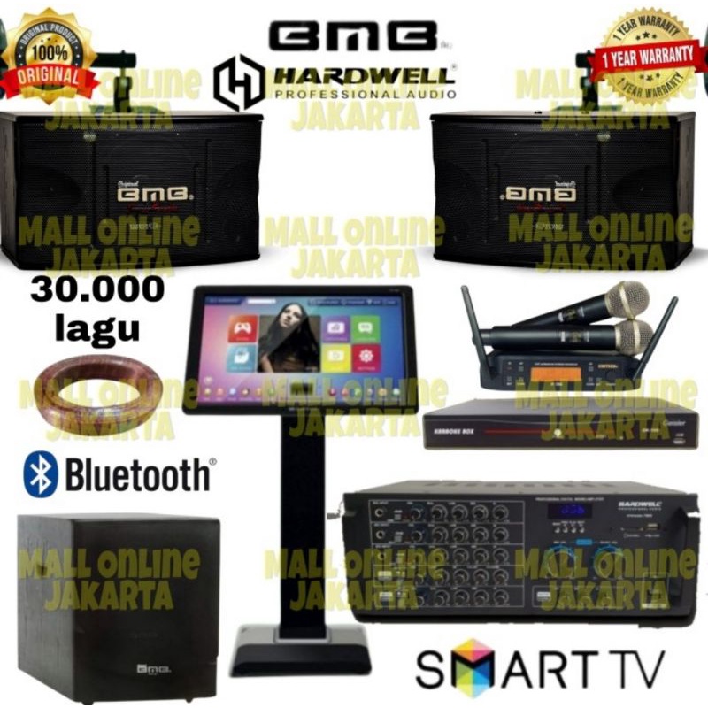 Paket karaoke Bmb 10 inch fullset lengkap Subwoofer 12 inch hardwell