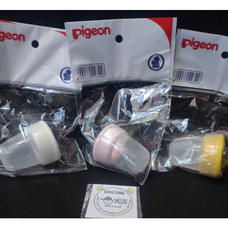 pigeon screw cap + nipple cover slim. tutup botol susu standard neck