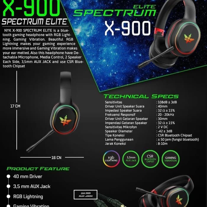 NYK Headset Gaming X-900