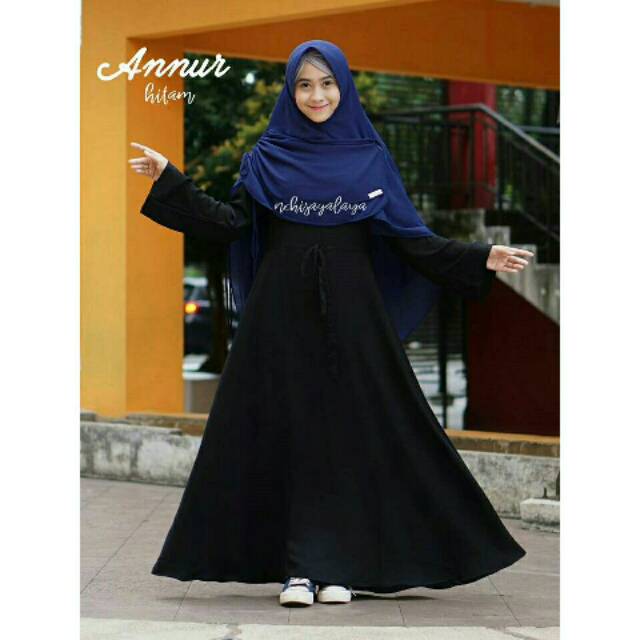 Gamis Annur ORI by NCHI sagalaya size M hitam