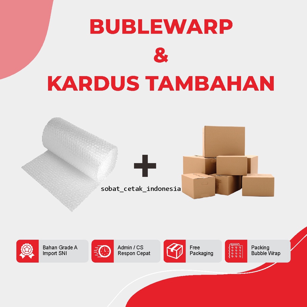 

TAMBAHAN EXTRA KARDUS DAN BUBLE WRAP AGAR LEBIH AMAN