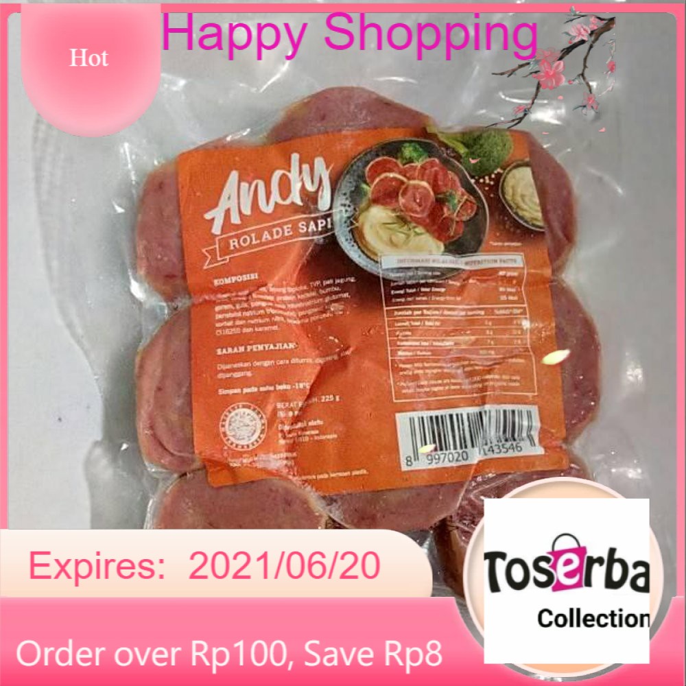 

Toserba Collection Andy Rolade Sapi Isi 9 pcs 225 gr Frozen Food Bandung -Cimahi