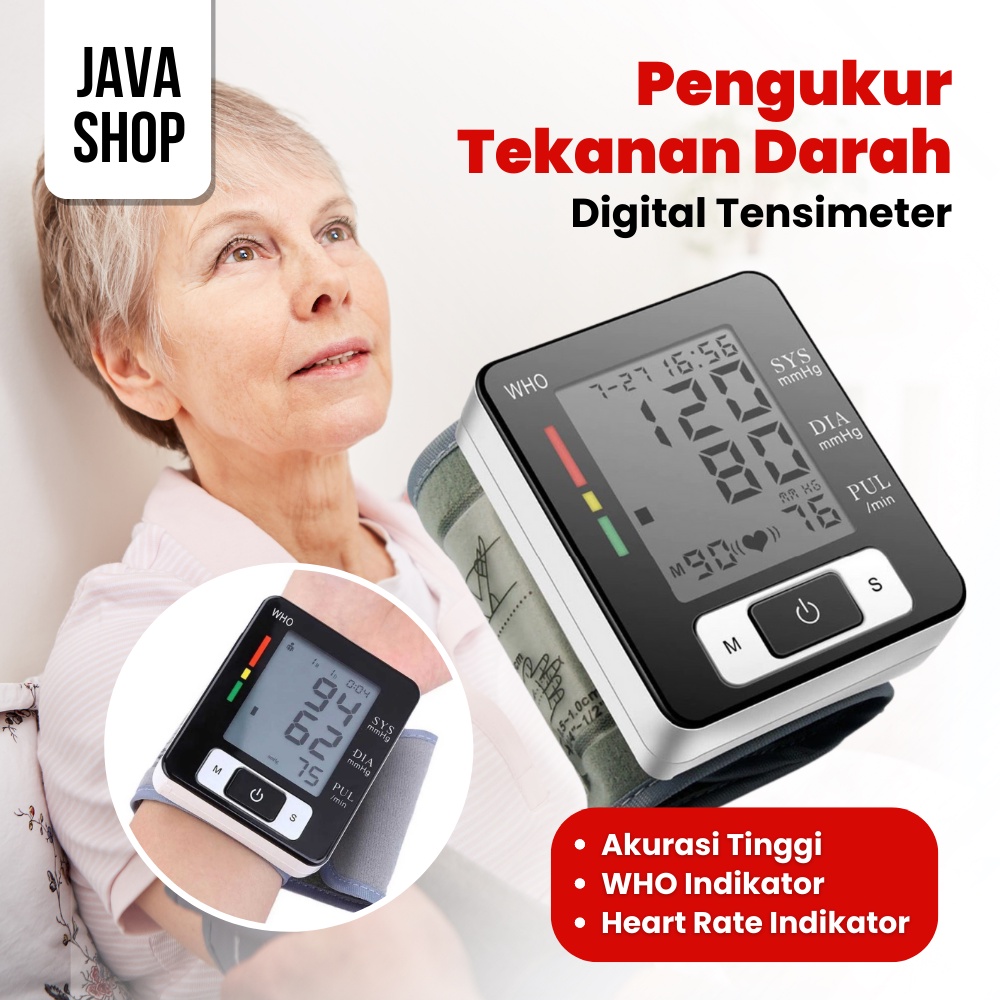 JAVASHOP Tensi Darah Pengukur Tekanan Darah Digital Tensimeter