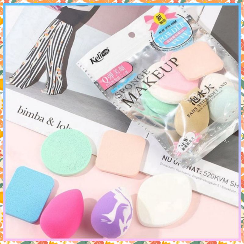 Sponge Make Up 6 In 1 Beauty Blender Powder Puff Spon Make Up Korean Beauty