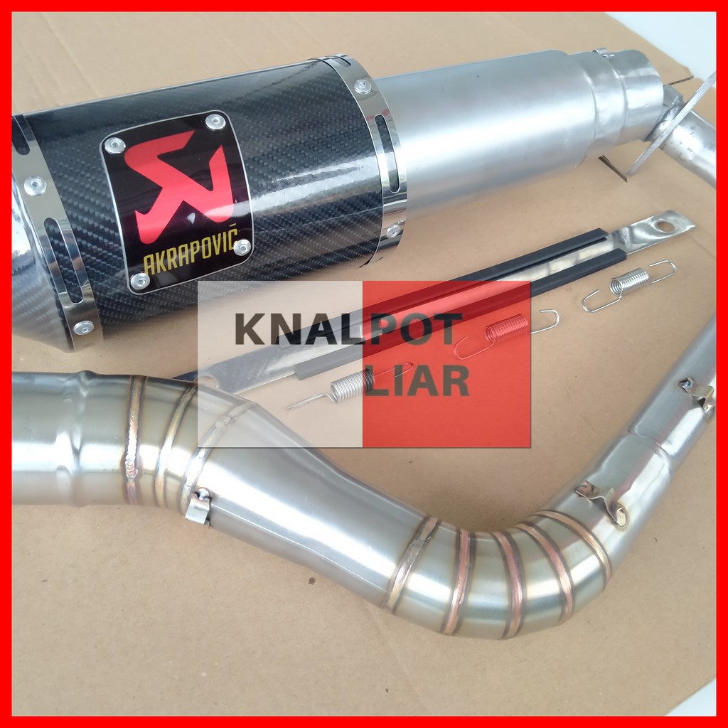 Knalpot Racing Akrapovic Gp M1 Fullsystem NMAX/AEROX/VARIO/BEAT/MIO DLL
