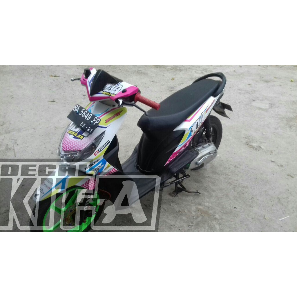 Decal Beat Karbu Racing Drag Roadrace Striping Sticker Variasi