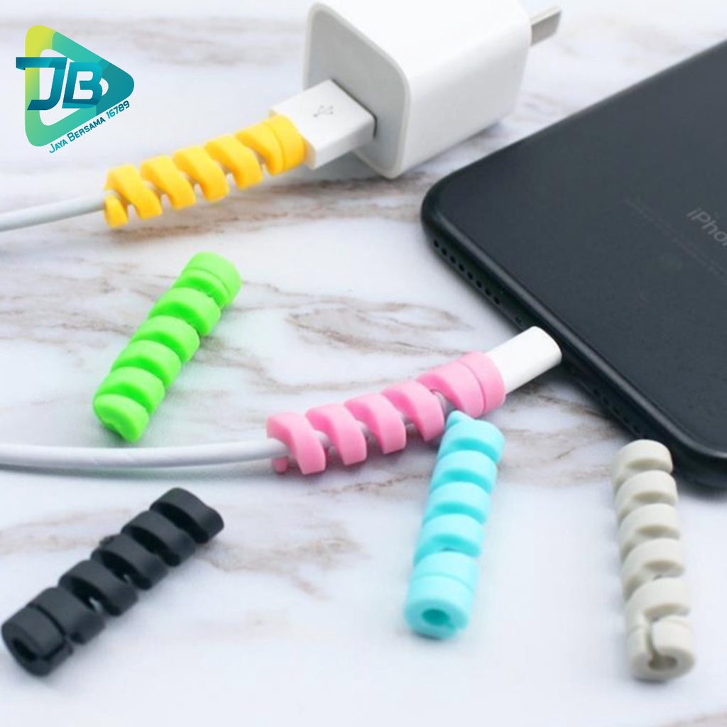 Cable Protector Spiral / Pelindung Kabel charger BISA DI TEMPEL DINDING - PROTERCTOR UJUNG KABEL JB5175