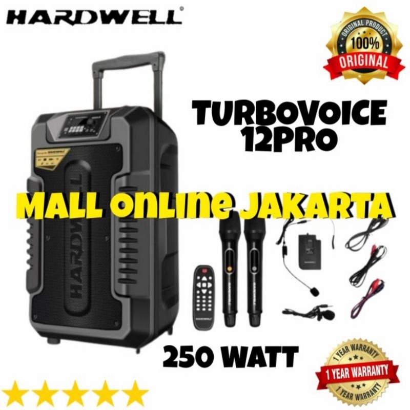 Speaker aktif portable hardwell 12 inch turbovoice 12 Pro wireless