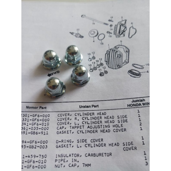 Mur Head Blok Head Honda Win 100 Astrea Grand Prima Star Legenda Supra