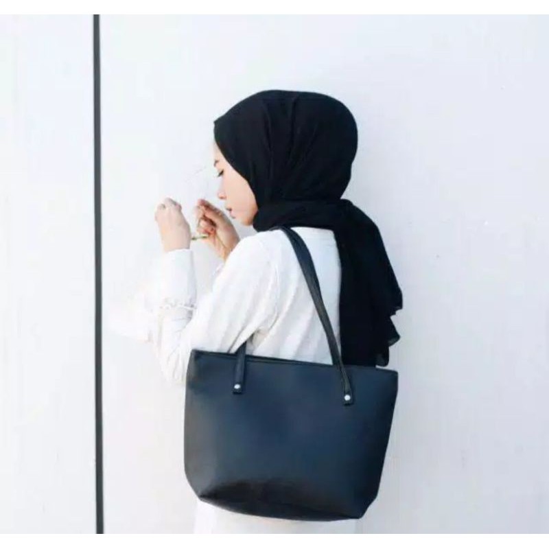 TOTE BAG hitam polos