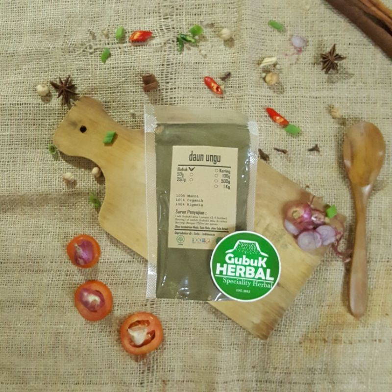 

DAUN UNGU BUBUK 1 KG - Graptophyllum Pictum - BUBUK HALUS - MURNI TANPA CAMPURAN