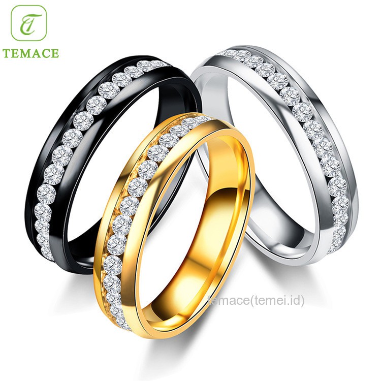 CINCIN TITANIUM COUPLE PRIA WANITA ANTI KARAT ANTI LUNTUR KEREN