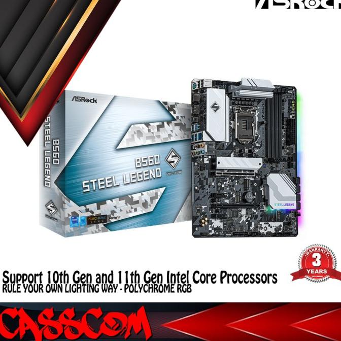 ASROCK B560 Steel Legend Motherboard Intel B560 LGA 1200 ATX