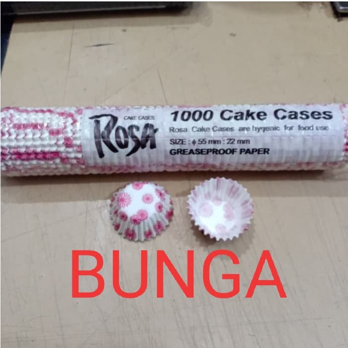 cake cases/cup kue kertas/cake cases Rosa 5.5cm/cup nastar - Bunga