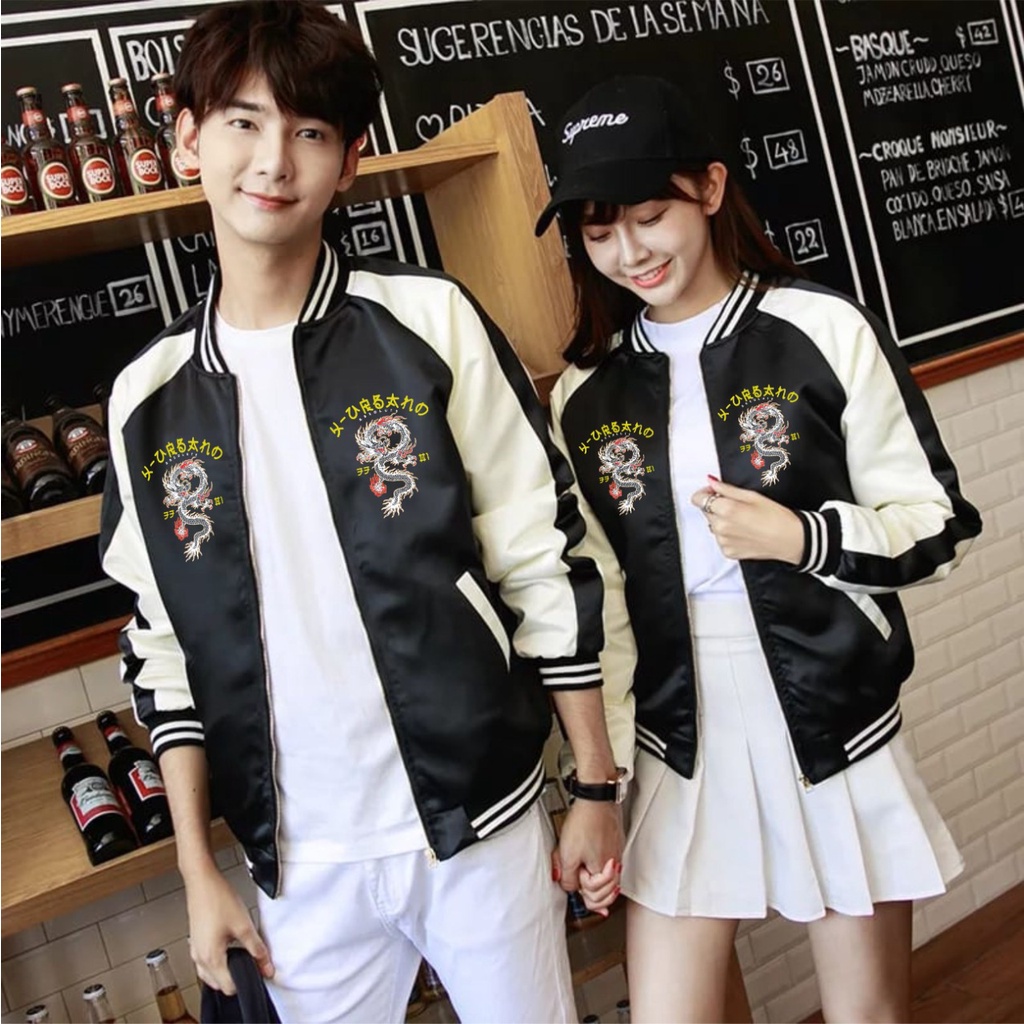 Jaket Pria Jacket Jeket Sukajan Jepang Japan Murayama Memphisorigins Ori Original Distro Couple Pria Cowok Cowo Wanita Putih Hitam A156