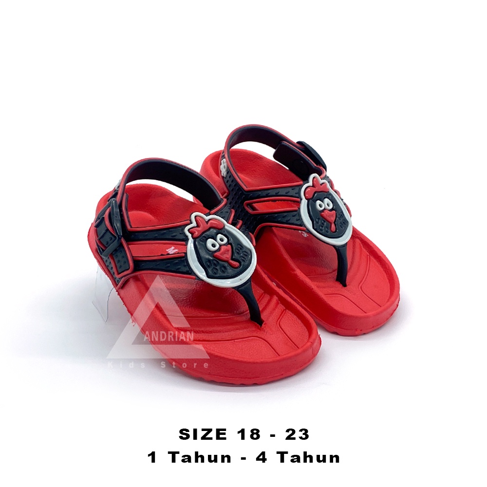 Andrian Sandal Jepit Anak Tali Belakang Model Duck Lucu 1-4 Tahun