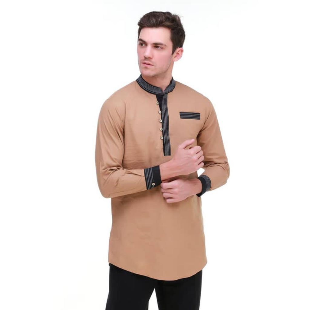 TERLARIS 2022 Kemeja Baju Koko Latahzan Hijau Army Jumbo Pria Dewasa Muslim Lebaran Kurta Pakistan K