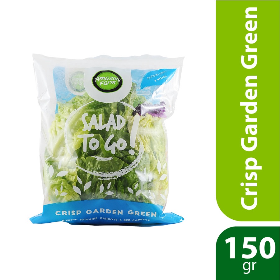 Amazing Farm, Salad To Go Crisp Garden Green 150gr