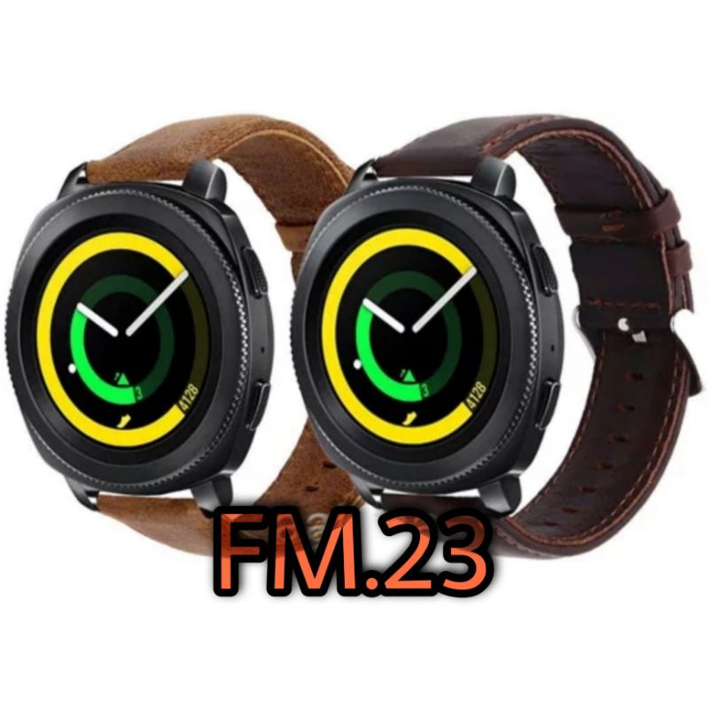 STRAP TALI JAM TANGAN KULIT LEATHER ASLI WATCH BAND SAMSUNG GALAXY GEAR SPORT SM R600 ACC JAM