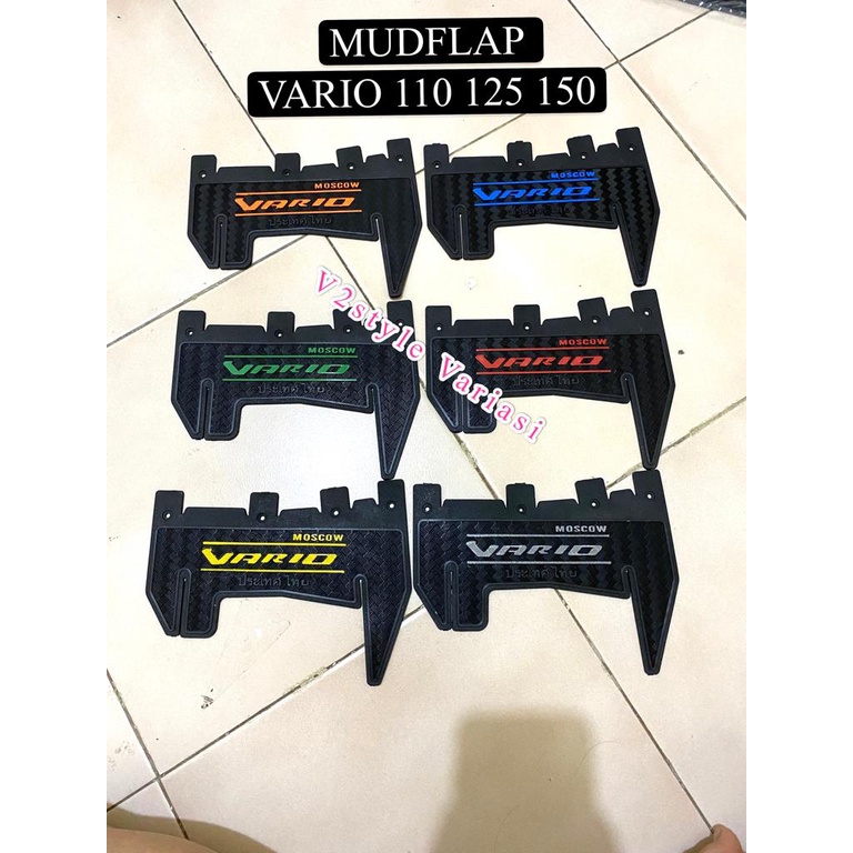 MUDFLAP HONDA VARIO KARET PENAHAN LUMPUR VARIO 125 150 FI LED KARPET PELINDUNG MESIN DINAMO ALAS TATAKAN SPAKBORN KOLONG KARBON TULISAN THAILAND CARBON THAILOOK TIKAR MOSCOW IMPORT DECKPAD VARIO NEW OLD VARIO LED ESP FI CBS  2014 2015 2016 2017 2018 2019