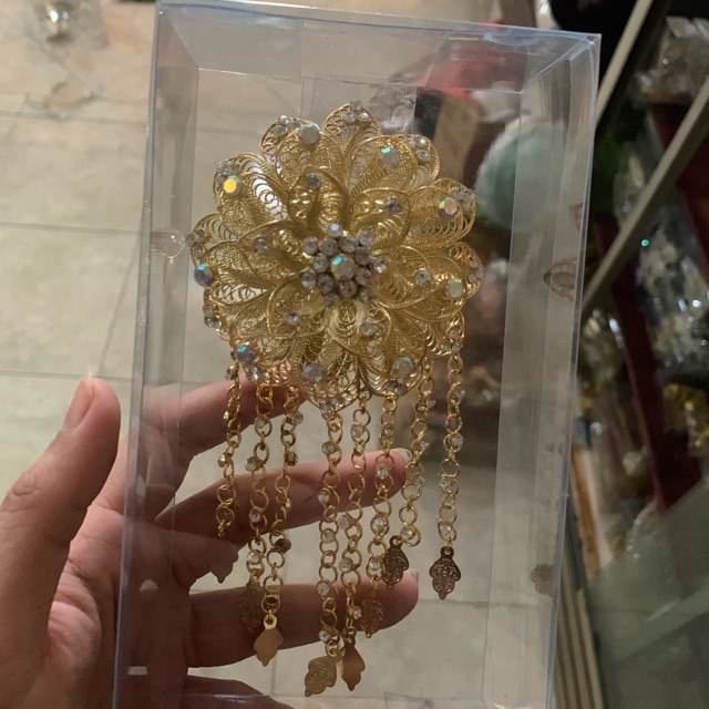 Bros bunga trap emas pengantin juntai