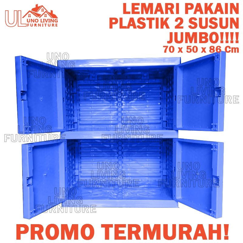 JUMBO! LEMARI PAKAIAN PLASTIK 2 SUSUN LEMARI PLASTIK MY TOP LEMARI PINTU JUMBO LEMARI LEMARI PAKAIAN