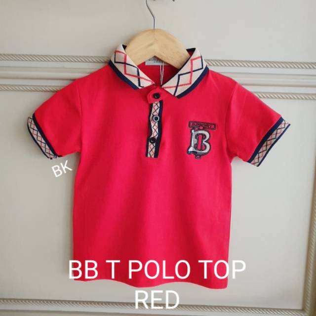 KAOS POLO ANAK IMPORT MOTIF BB HITAM KUNING MERAH PUTIH BAHAN ADEM KUALITAS BAGUS