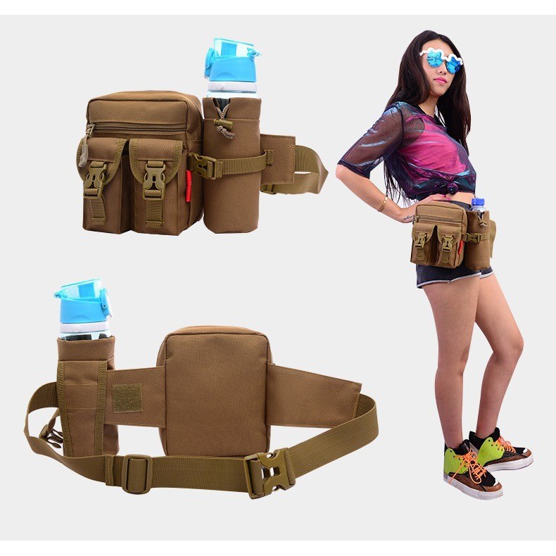 #LC Tas Pinggang Dengan Tempat Botol Minum Tactical B321