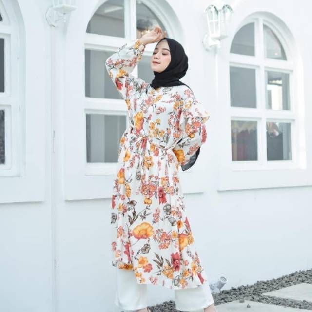 LAVENA TUNIK | TUNIK MOTIF FLORA | TUNIK RAYON PREMIUM | TUNIK BUSUI FRIENDLY