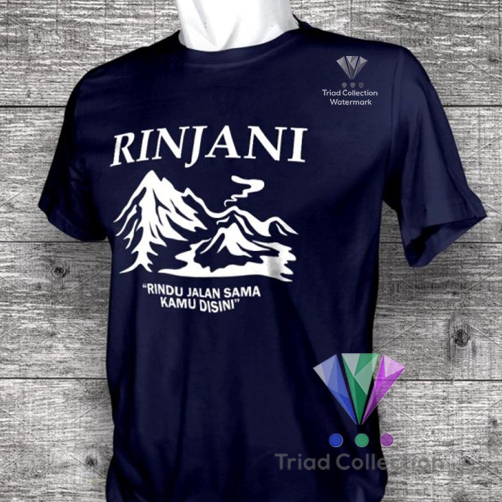(NEW)   Kaos Pendaki Gunung RINJANI Mountain Premium Distro Tshirt Adventure Baju Outdoor Hiking -