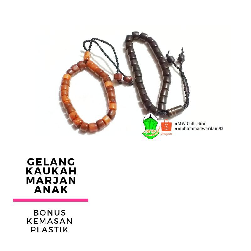 MW | Gelang Kaukah Marjan Anak SD (Free Kemasan) | Gelang Kokka Ori Asli Marjan Anak SD
