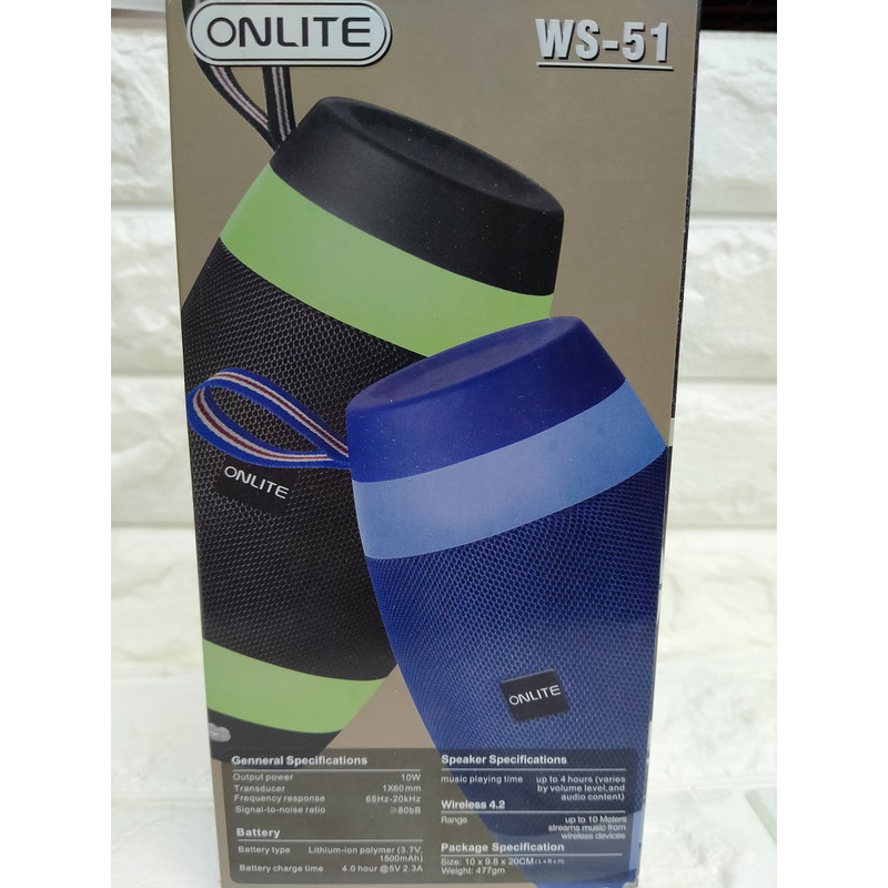 PORTABLE SPEAKER BLUETOOTH BT WIRELESS WS-51 WS 51