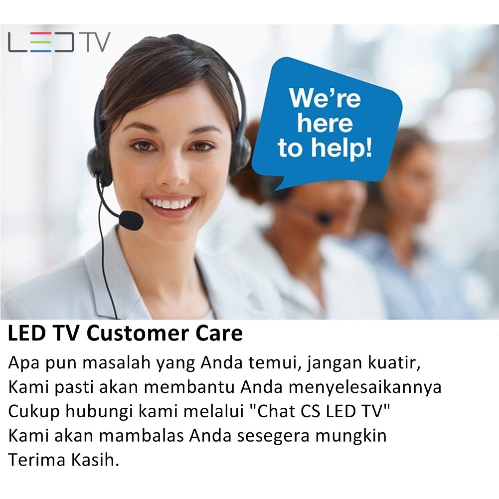 TV LED 24INCI LAYAR HD SUPPORT HDMI,USB,VGA,AV COCOK U/MONITOR PC,CCTV DAN TELEVISI