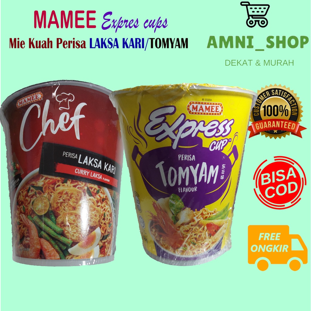 Mamee express cup mie rebus perisa Laksa Kari / Tomyam Original Mamee Malaysia