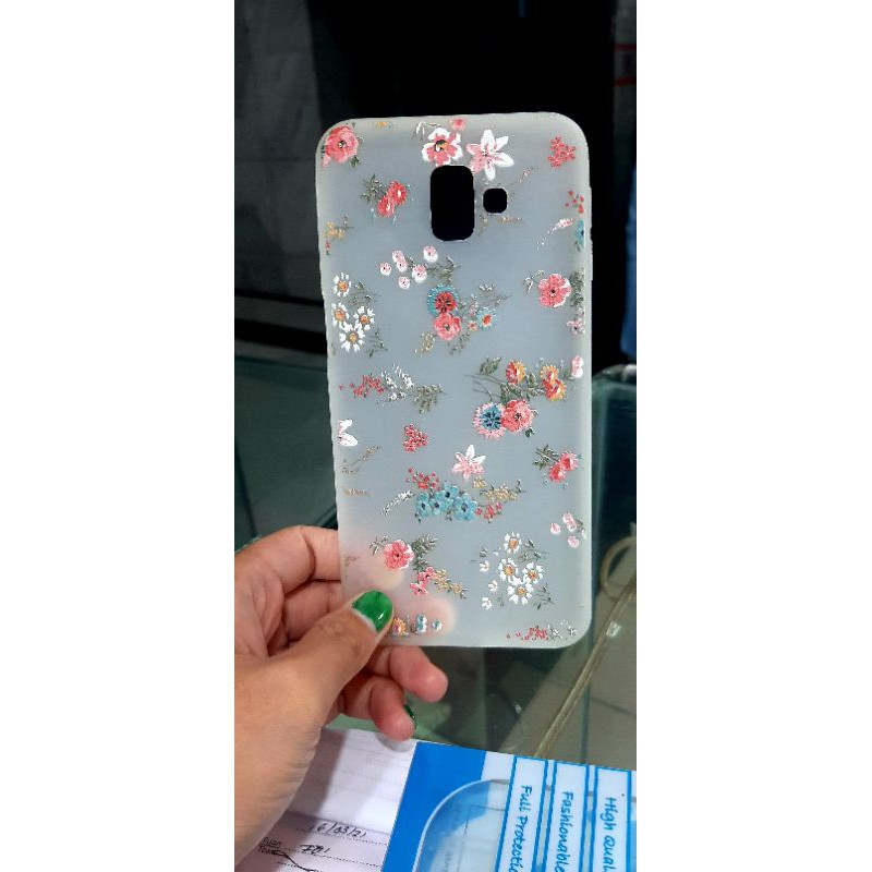 case motif bunga timbul samsung galaxy j6 plus