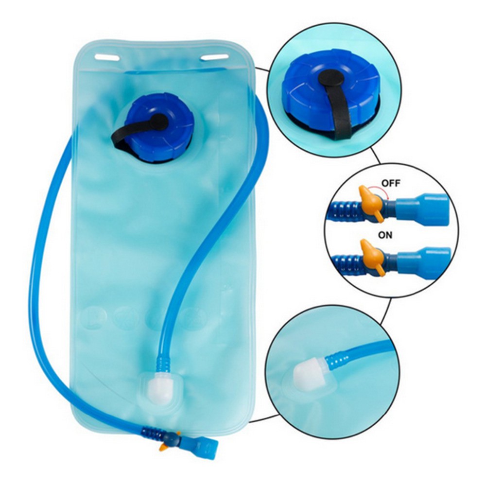 TaffSPORT Kantung Air Minum Sepeda Bike Water Bladder Hydration Backpack 2L - SD16 - Blue