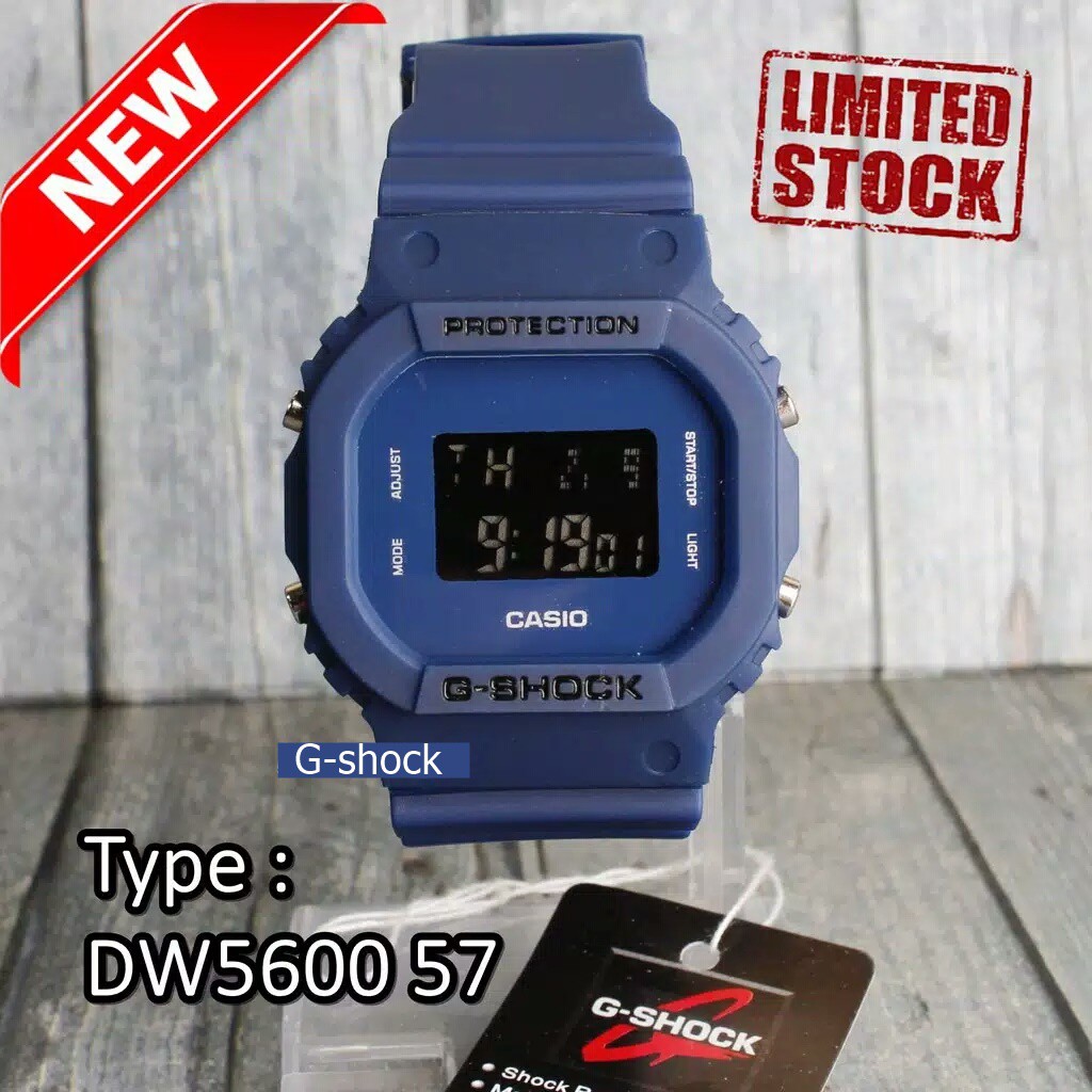 NEW JAM TANGAN WANITA/PRIA G-SHOCK CASIO DW 5600 BIRU