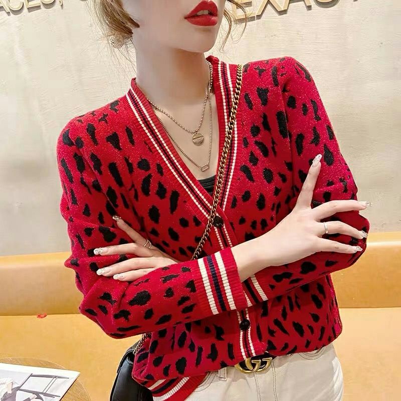 34001 Baju hangat atasan sweater motif rajut wanita import baju outwear cardigan sweater sweter raju