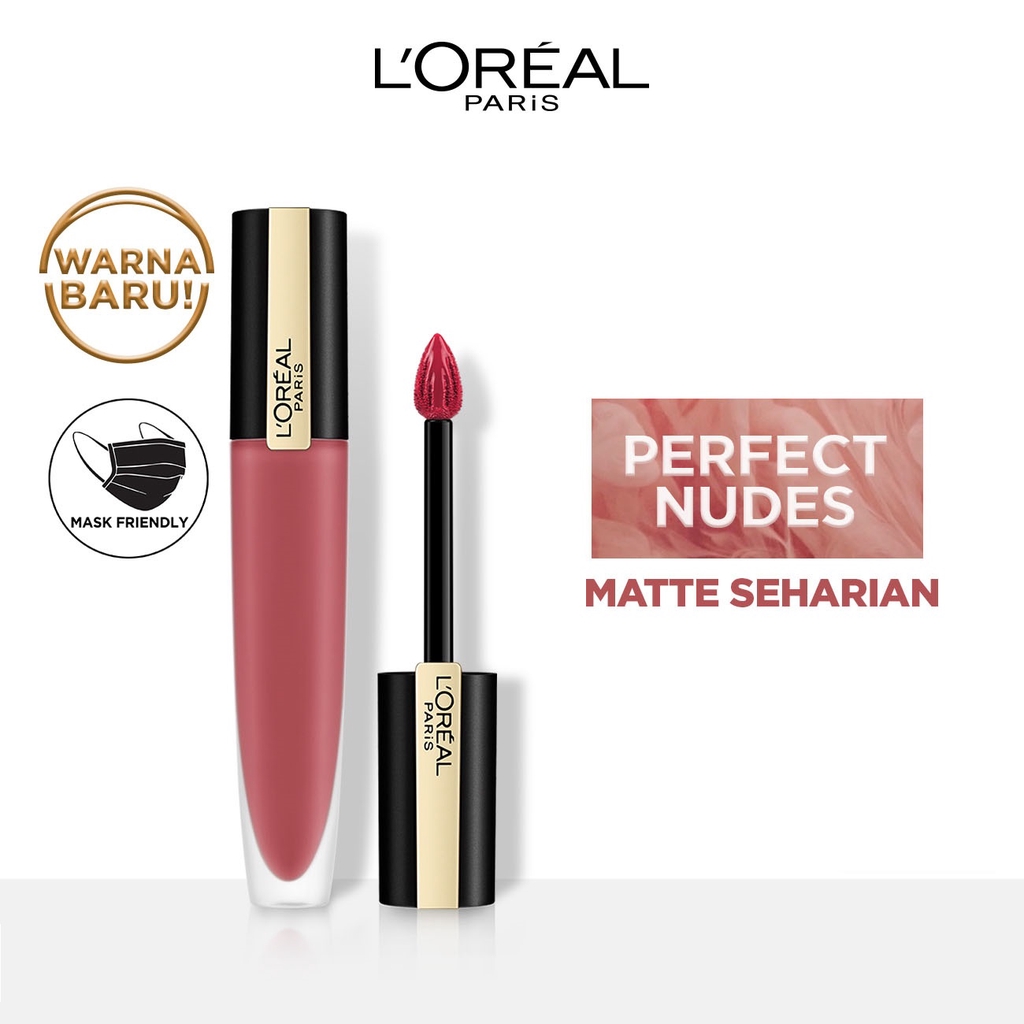L'OREAL Rouge Signature Lasting Matte Liquid Lipstick WILD NUDES Series 7ml