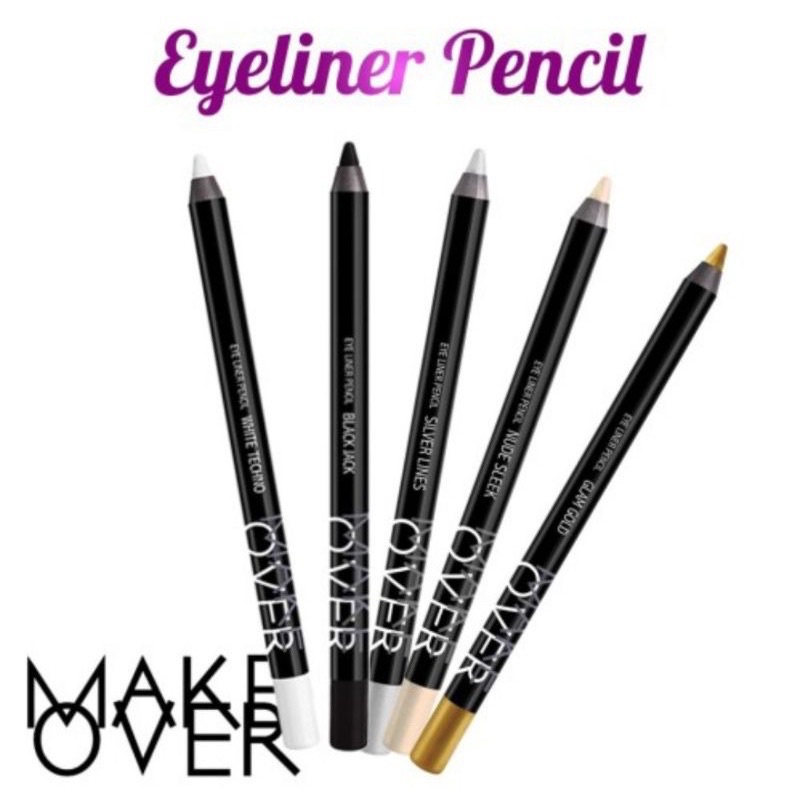 MAKE OVER Eye Liner Pencil - eyeliner creamy pigmented intense pekat smudgeproof presisi