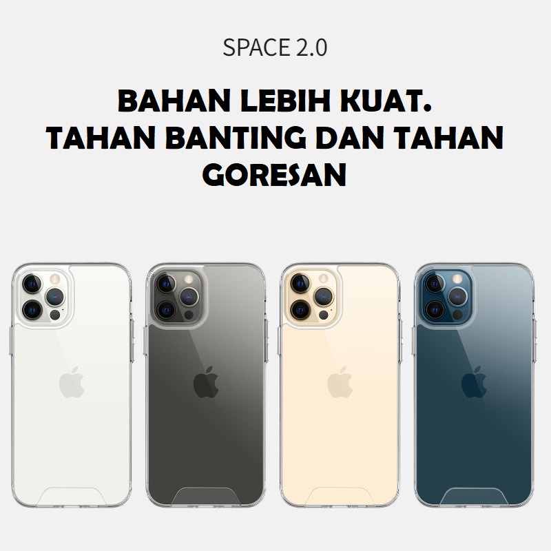 LUCKYMALL SPACE Millitary Drop CLEAR CASE IPHONE 13 MINI 13 PRO MAX 12 MINI 12 PRO MAX 11 PRO MAX X XR XS MAX High Quality PREMIUM ACRYLIC AKRILIK IMPACT