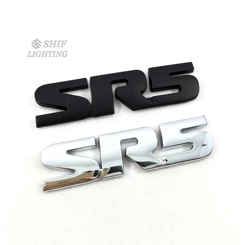 1Pc Stiker Emblem Logo SR5 Bahan Metal Untuk Bagasi Belakang Mobil TOYOTA TUNDRA SR5